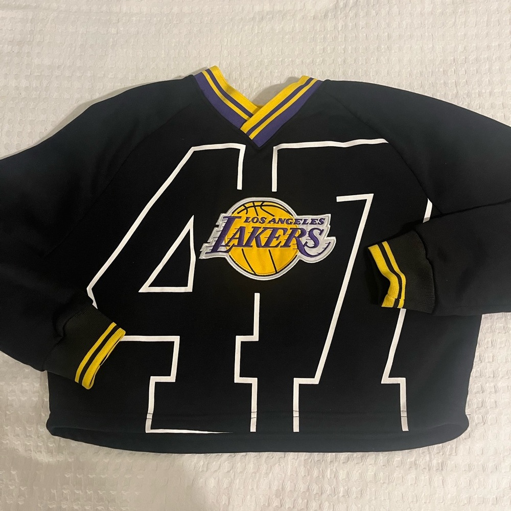 Lakers Black Sweatshirt with Yellow and Purple Accents